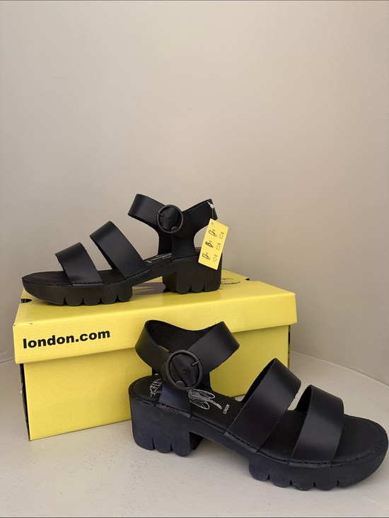 Fly London Shoes - FLY LONDON NWT Egly Leather Black Sandals
